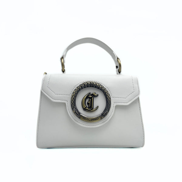 Just Cavalli Borse a mano Borsa Donna con logo in metallo frontale Bianco - Francavilla Moda